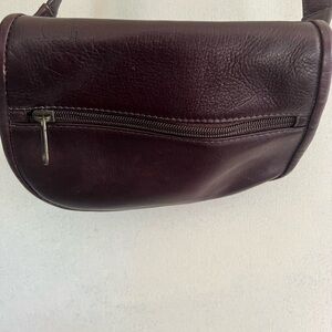 Genuine leather Crossbody Bag/ Fanny pack/ belt bag dark brown
